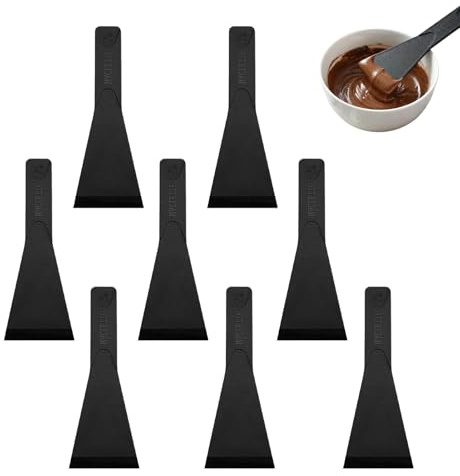 8 espátulas para raclette, raclette, deslizador para raclette, utensilios de cocina para sartenes antiadherentes, sartenes, queso, barbacoas gourmet (negro)