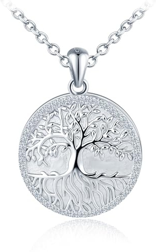 feilok 925 Sterling Silber Damen Halskette Kette Baum des Lebens Foto Medaillon zum Öffnen Photo Bilder Amulett
