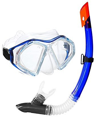 Garden Pleasure Tauchermaske und Schnorchel-Set, 2-teilig, für Erwachsene, Unisex, transparent (transparent), Einheitsgröße