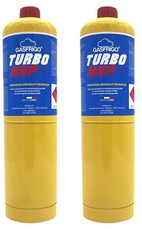 GASFRIGO® NR. 2 BOMBOLE CARTUCCE TURBO MAPP (MAP PRO) 400 gr. SALDATURA TURBO SET 110 200