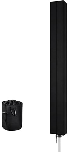 Dokon Waterproof Rotary Washing Line Cover with Zip for Rotary Airer Dryer | Include Peg Bag, Heavy Duty 420D Oxford, Waterproof PU Coating, Windproof Drawstring, Anti-UV, Tough Zip, 160x15x15cm, Black