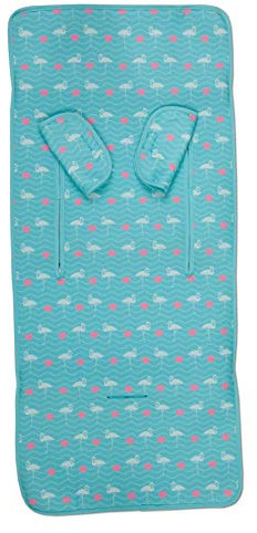 Colchoneta Bebé Silla + Cubrearneses Regalo, Hipersuave, Hipoalergénica, Tejido 3D Transpirable. (Flamencos)