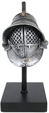 Ebros Deko Museum Pole Mount Imperial Rom Murmillo Gladiator Crixus Der Gallien Helm Helm mit Schutzmaske Skulptur Historische Mittelalter Blutschlacht Arena Figur