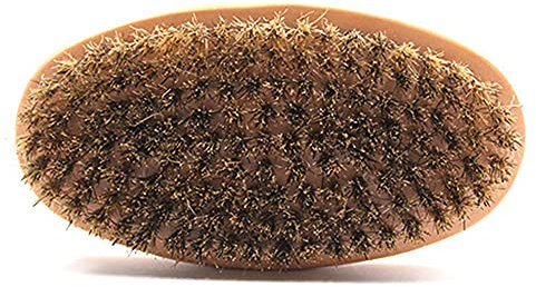 1 Piece Beard Brush - Boar Bristle Brush with Solid Wood Handle for Firm Bristles to Tame and Soften Facial Hair (Brown)