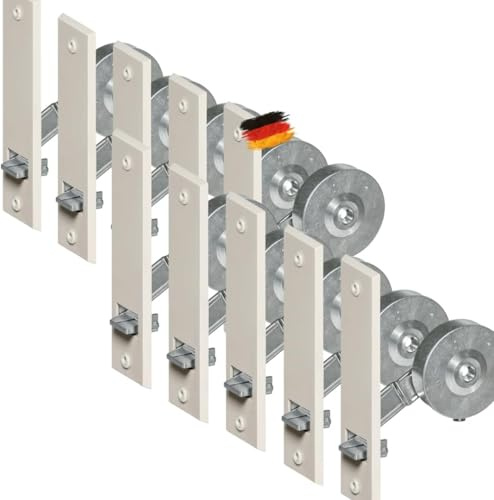 markiso® Rolladen-Gurtwickler Unterputz [Made in Germany] -10x Einlasswickler für 23mm Maxigurt [Lochabstand 135mm] - Rollladenwickler inkl. weißen & farbigen Blenden - TOP Rollo Gurtwickler