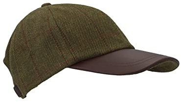 Walker & Hawkes – unisex basebollkeps – tweed – countrystil, Randig röd, One size