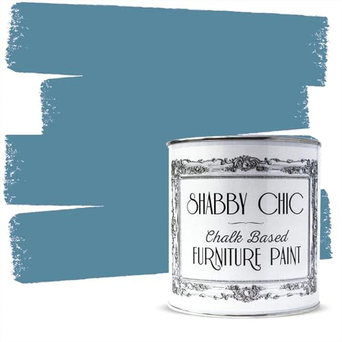 Shabby Chic Chalk Based Furniture Paint, Cottage Blue - 2.5 L | Distressed Matt Finish for Furniture, Home Decor or DIY Projects | Interior & Exterior | Non-Sand, Suitable for Wood, Plastic & Metal