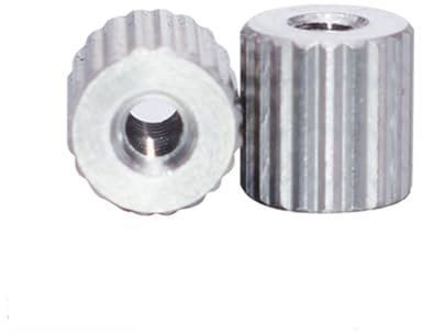 Messing Rändelmutter M2 M2,5 M3 M4 M5 M6 Runde Handschraube Schutzkappe Durchgangs- und Sackloch Rändelmutter Kupfer Edelstahl(Steel-10pcs,F5X5XM2 bl)