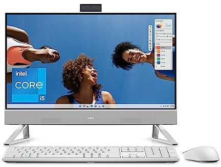 Dell Inspiron 5420 All In One desktop - 23.8-inch FHD 60 Hz Display, Core i5-1335U Processor, 16GB DDR4 RAM, 1TB SSD, Intel Iris Xe Graphics, Windows 11 Home, Premium Support & Dell Migrate - White