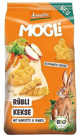 Mogli Rübli Kekse, Karotte und Dinkel, 125g (6)