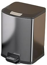 SUREK Cubo de Basura de Cocina para el hogar, contenedor de Basura con Pedal de Acero Inoxidable con Tapa, Organizador de residuos de Gran Capacidad