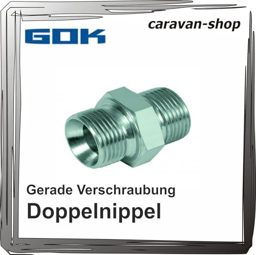 Verschraubung gerade für 8mm Gasrohr Verschraubung Verbinder Propan Doppelnippel