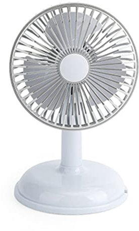Nachukan Ventilatore Elettrico Vintage, Ventilatore da Tavolo retrò, Ventilatore da Tavolo Vintage - Piccolo Ventilatore Portatile con Ricarica USB per L'Estate(Blu)