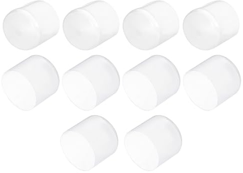 QUARKZMAN 10 Stück Gummikappen, 50mm Rohrstopfen Endkappe Rund Schutzkappen Pfostenkappe Abdeckkappen Zaunpfosten Endspitze Kappen für Gartenstühle Tischbeine Möbelfüße Gleiter, Klar