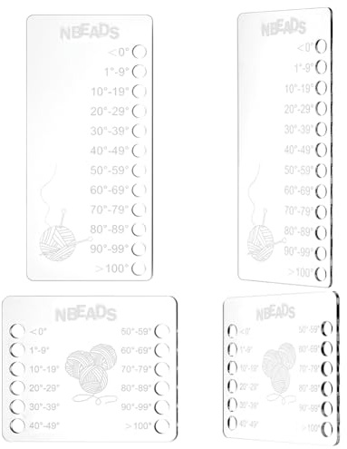 nbeads 4 Nuancier de Couleurs de Couverture de Température, Planificateur de Couverture de Température de Tricot Réutilisable en Acrylique, Organisateur D'Ombre de Laine, Planificateur de Couverture