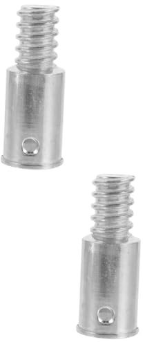 minkissy 2pcs Broom Handle Threaded Tip End Replacement Aluminum Alloy Adapter for Push Broom Heavy Duty Cleaning Tools Connectors