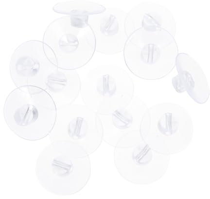 WESIEVYA 20pcs Suction Light String Holder Clips Smooth Wall Wire Cord Organiser 4.3cm Flat Top Open Cable Suction Clips for Home Cable Management