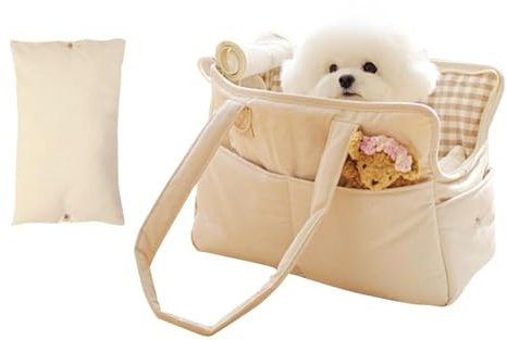 Hundetransporttasche – Tragetasche für Welpen, atmungsaktive Tragetasche für Welpen | Tragbare Katzentransportbox mit abnehmbarem Schultergurt, Katzentasche im Tas-Design