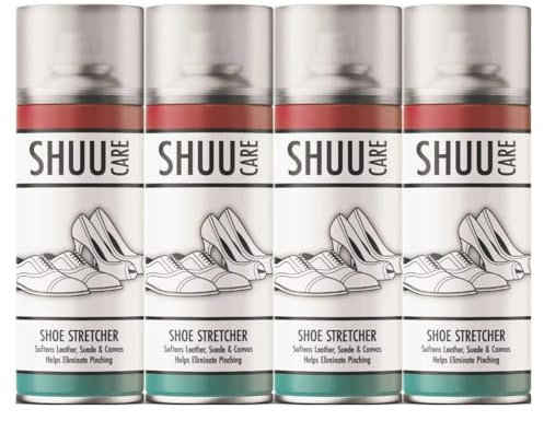 SDMAX Shoe Stretcher Aerosol Spray Paint, Leather Softener, Quick Drying, Non-Cracking, Long Lasting, Easy To Use, Lightweight And Portable, Multipurpose Use, 250ml (4PCS)