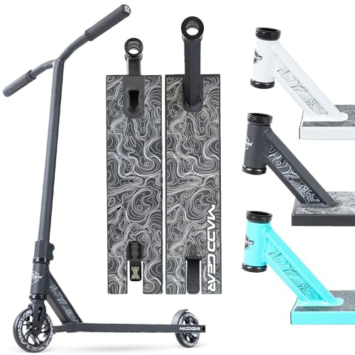 Madd Gear MG4 Trottinette Pro Stunt pour enfants et adolescents de 8 à 12 ans, légère et durable, pour skatepark et rue, montage facile, noir