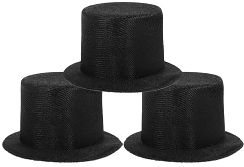 SEWOART 3 Sombreros Miniatura para MuñEcas Sombrero De Copa PequeñO para MuñEco De Nieve Manualidades DIY Accesorios Decorativos Artesanales para Proyectos Creativos