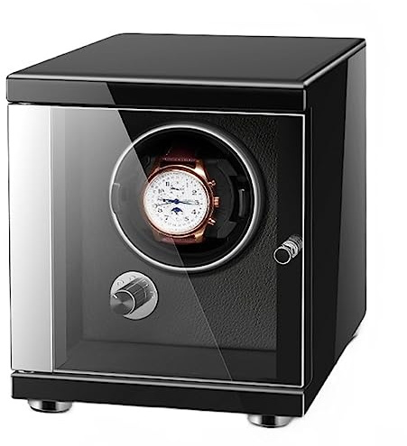 SCLHouiX Automatischer Uhrenbeweger für 1, 2, 3, 4, 6, automatische Uhrenaufbewahrung, Präsentationsbox für Herren- und Damenuhren, Uhrengehäuse, leiser Motor