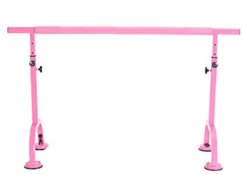 Ballettstange, doppelte Feste Ballettstange, strapazierfähig, Tanzen, Stretching, Ballett für Zuhause, Tanzstange, Fitness, Ballettstange für Kinder (Farbe: Rosa, Größe: 1,5 m)