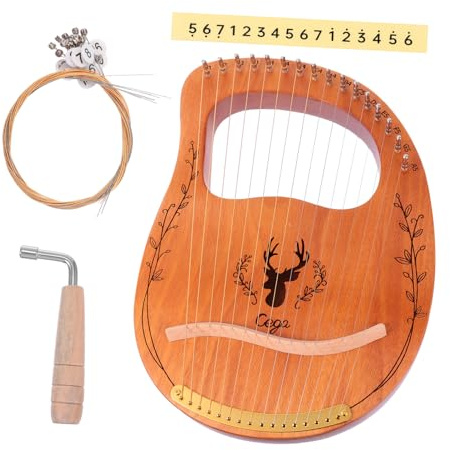 Sosoport Holzharfe Saiten Handheld Lyraharfe Saiteninstrument Musikinstrument Lyreharfe Holzmaterial Verarbeitung