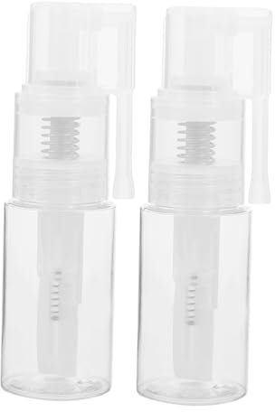 HAPINARY 2pcs Refillable Powder Spray Bottles for Baking Powder Lightweight Abs Material 35ml Capacity Portable Long Nozzle Design for Travel and Long-term Use
