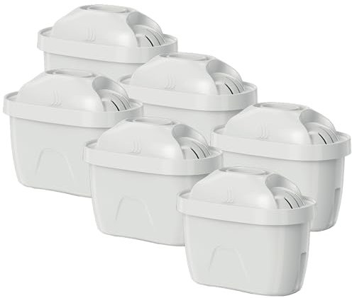 AquaOutlet® Universal Water Filter Cartridges - Compatible Refill Works with Brita Maxtra+, Maxtra Plus, Maxtra Pro, Marella and Other Leading Brands - 6 Pack