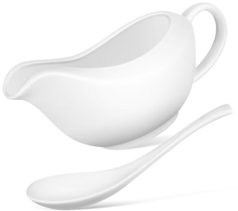NOLITOY Ceramic Steak Sauce Pot Ladle Gravy Boat Sauce Jug for Serving Versatile Container