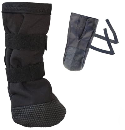 Cfcyhla Hundeschuhe Pfotenschutz,Hundesocken Anti Rutsch,Hundeschuhe Pfotenschutz Outdoor,atmungsaktive Hunde Schuhe Outdoor,um das Lecken der Pfoten zu verhindern-Pfotenschutz(M)