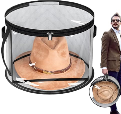 Hattask kapacitet stapelbar hopfällbar med lock | Cowboyhattask För Kvinnor Resor Garderob Kläder Sovrum Studentrum Stövlar Skåp Under Sängen Garage