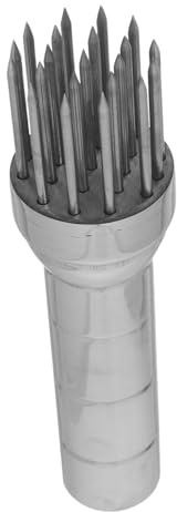 Unomor Stainless Steel Meat Tenderizer Needle with Round Handle Kitchen Hammer Mallet for Tenderizing and Pounding Steak Beef Pork Chicken BBQ Ergonomic Handle Easy to Clean Suitable for