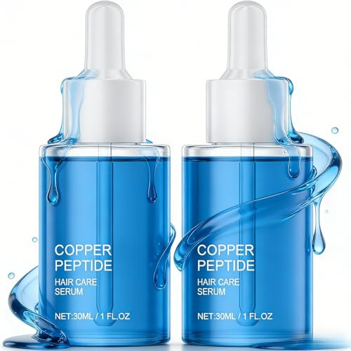 2PCS GHK-Cu Copper Peptide Hair-Density Serum for Women & Men, Advanced Scalp Care for Thinning Hair, Strengthens & Thickens Hair Strands, Support for Fine Hair, Promotes Healthy Shiny Hair