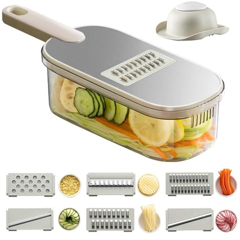 Cortadora de verduras, picadora de alimentos multiusos, cortadora de patatas que ahorra tiempo para zanahoria, calabacín, cebolla, utensilio de cocina