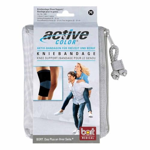 Bort Activecolor Kniebandage medium schwarz 1 stk