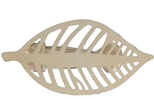 Embrasses, Pinces à Rideaux Décoration en Métal, Modèle Feuille, Couleur Or Mat, 2 Pièces