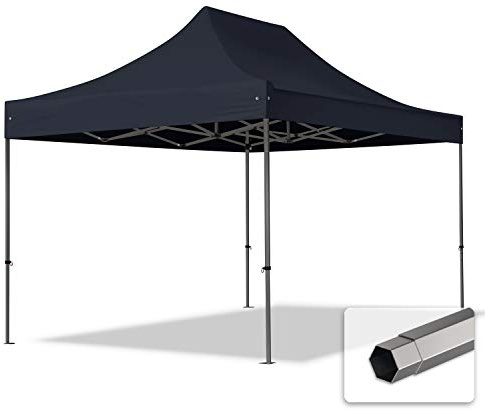TOOLPORT Faltzelt Partyzelt 3x4,5m - ohne Seitenteile Premium Dach Faltpavillon Pavillon schwarz