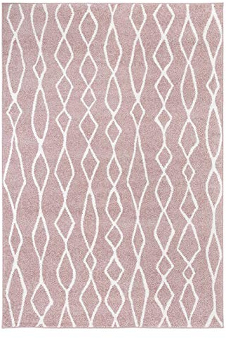 andiamo Webteppich Bolonia Muster modern Öko-Tex 100 Teppich, Polypropylen, Ornament rosa, 120x170 cm