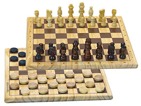 Jeujura Dames et d'Echecs: Wende-Spielbaum Spielbaum für Gesellschaftsspiel Mindestalter: 3 Jahre, 66430, Mehrfarbig