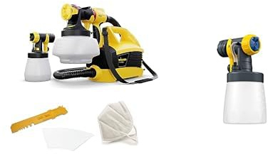 Wagner W 690 Herramientas eléctricas, 630 W, 220 V, Amarillo y Negro + Frontal Wood & Metal Extra Brilliant para Objetos con Superficies sofisticadas y Lisas, depósito de 600 ml