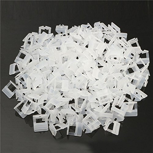 TuToy 200Pcs 1Mm Weiße Keramikfliesen Fliesen Zugänglichkeit Abstandhalter Kunststoffclip