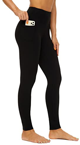 AMYTIS Sport Leggings Damen High Waist Yogahose mit Taschen Lang Sporthose Blickdicht Leggins Fitness Sportleggins