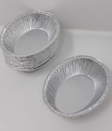 Oval Aluminium Foil Pie Roasting Oven Baking Dish Tray 137x102x30mm 187cc (20)