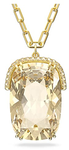 Swarovski Harmonia Collana, con Cristalli OversizeSwarovski a Taglio Cushion, Placcato in Tonalità Oro, Tono Dorato