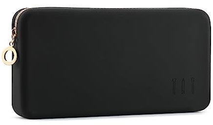 FVION Makeup Pinsel Halter, Tragbarer Kosmetiktasche, Makeup Pinsel Organizer für Reisen, Große Make-up-Tasche Schminktasche Kosmetiktasch Organizer (Schwarz)