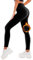 SINOPHANT Thermo Leggings Damen Winter, Fleece Thermoleggins Gefütterte Warm Teddy High Waist Gefütterte Strumpfhose Für Sport 1 Schwarz,L-XL