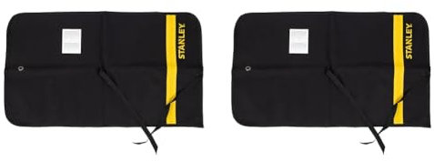 Stanley Rolltasche (64 x 38.5 x 2 cm, Robustes 600 x 600 Denier Cordura-Nylon, 12 Fächer, inkl. großer Dokumententasche sowie Stifthalter, unbestückt) 1-93-601 (Packung mit 2)