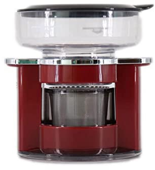 TEmkin Coffee Maker Coffee Pot Mini Coffee Machine Automatic Hand Brewing Coffee Maker Portable Electric Rotating Perfect for Extraction (Color : White Color) (Red Color)